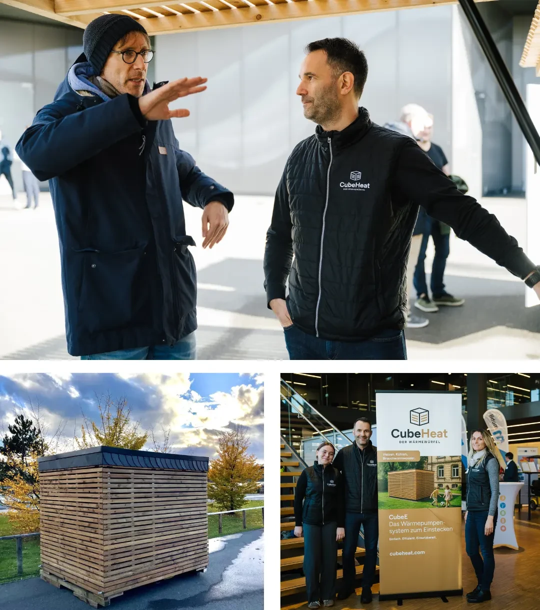 CubeHeat Team erklärt Kunden den Cube live