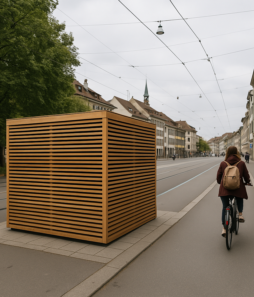 geschlossener CubeE auf Strasse in der Stadt